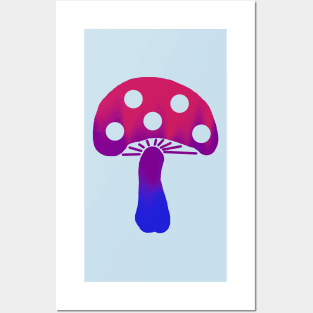 Bi Pride Mushroom Posters and Art